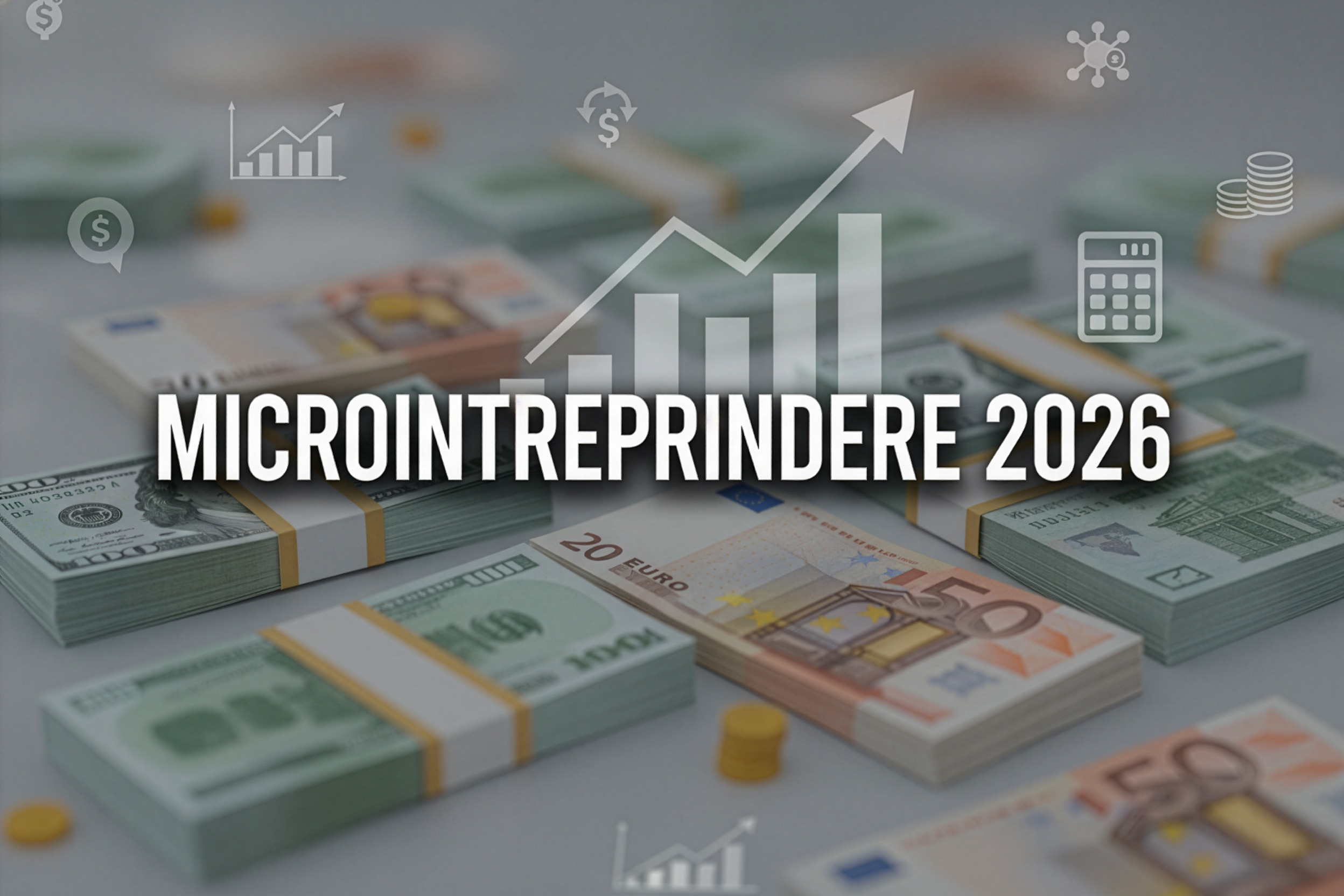Concept reprezentând microîntreprinderea în 2026 - grafic cu condiții și taxe
